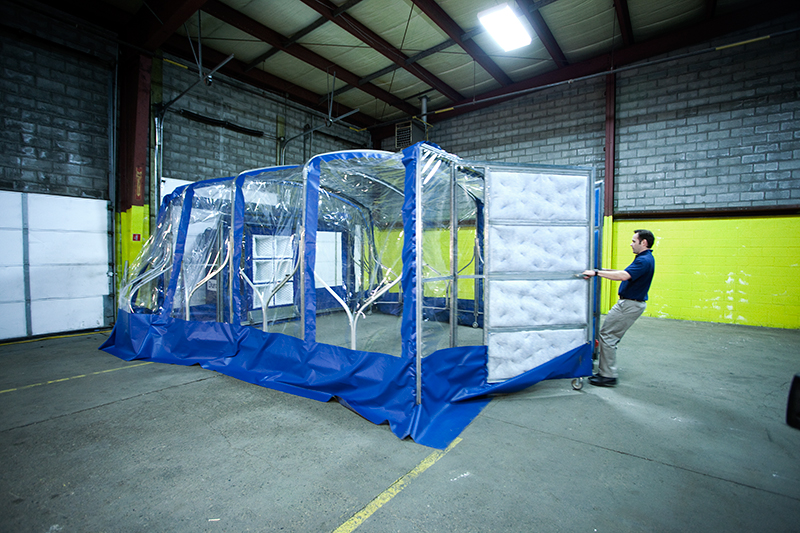 Portable Retractable Spray Booths